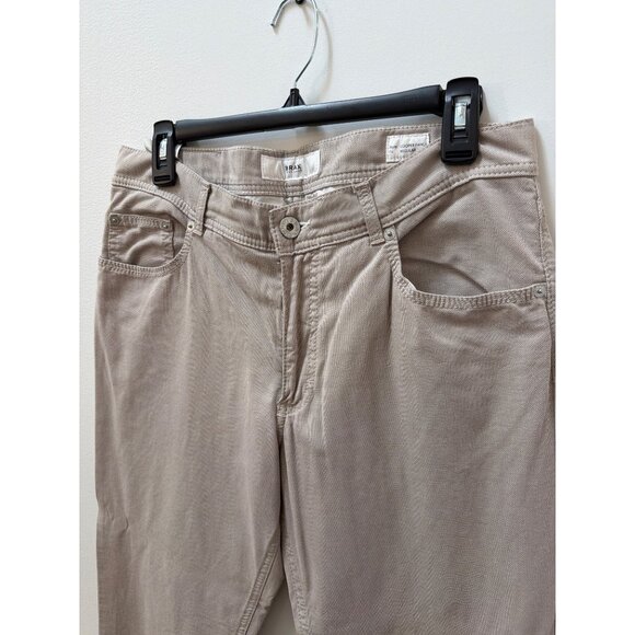 Brax Mens Cooper Fancy Regular Fit Beige Trousers 34x32 Cotton Blend - Picture 2 of 6